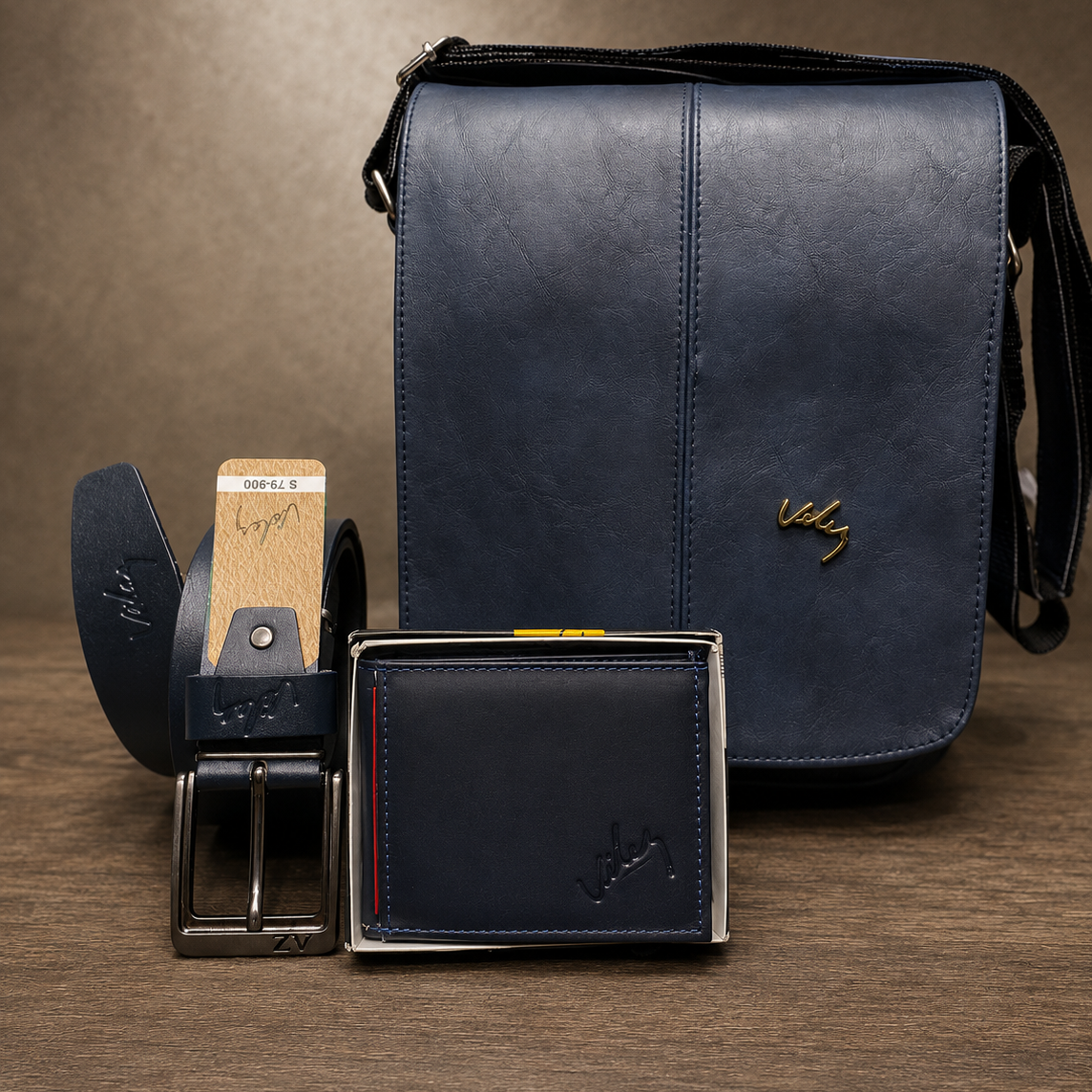 Kit Premium Masculino Día del Padre — Bolso, Billetera y Cinturón